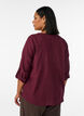 Cotton shirt blouse with a v-neck, Red, Model image number 2