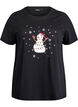 Christmas t-shirt in organic cotton, Black, Packshot image number 0