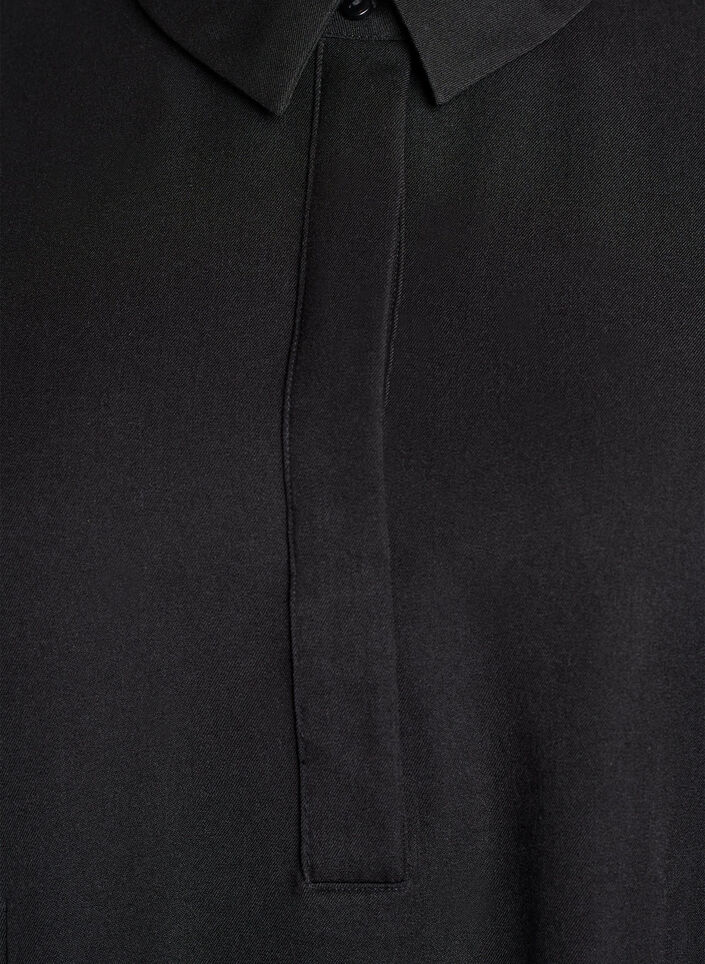 Short A-line dress with long sleeves, Black, Packshot image number 2