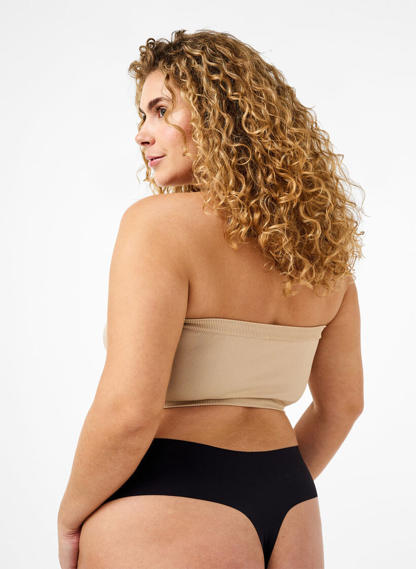 Tube bra, Beige, Model image number 2
