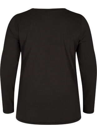Basic maternity blouse with long sleeves, Black, Packshot image number 1