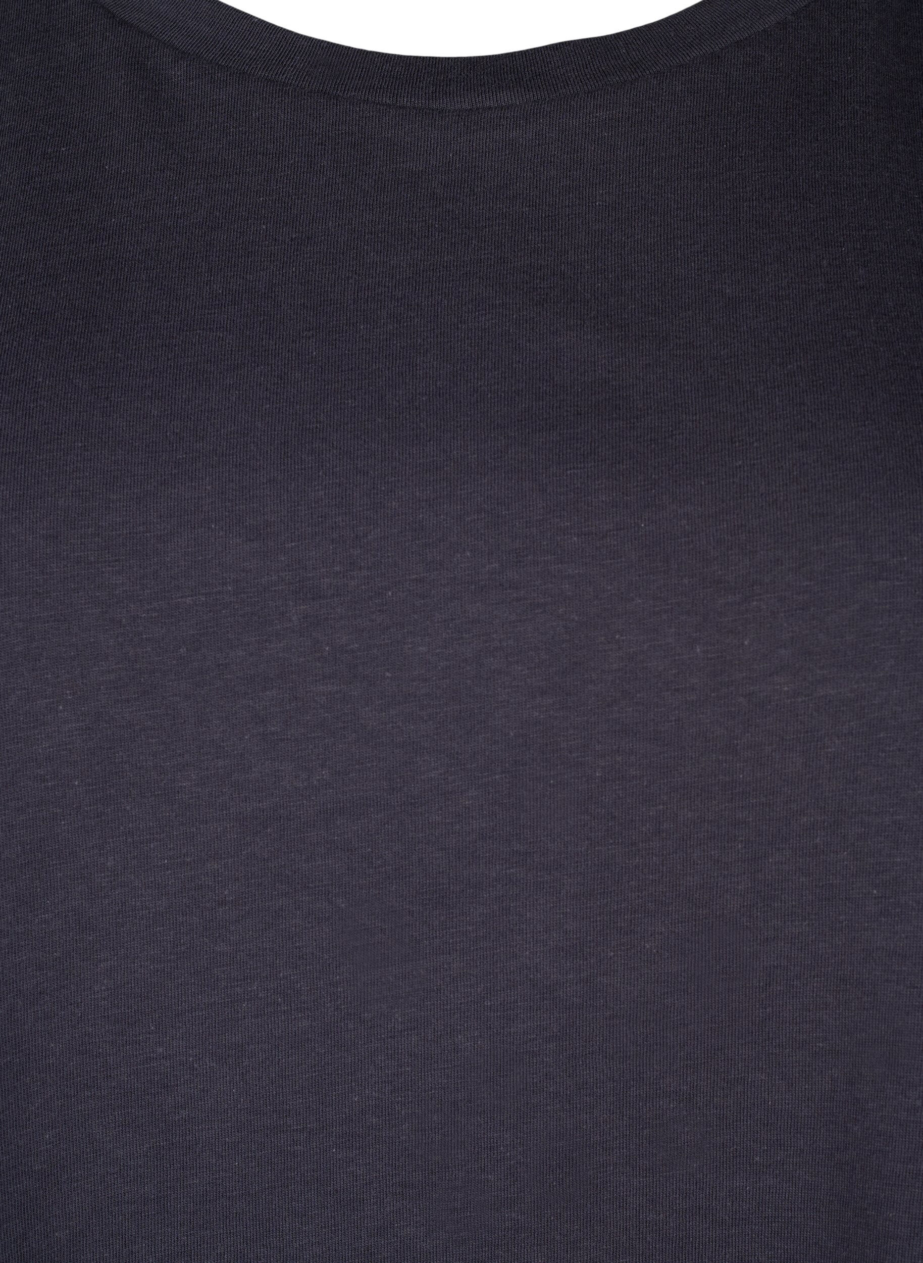 ZizzifashionShort sleeve cotton blend T-shirt, Dark Grey, Packshot image number 2