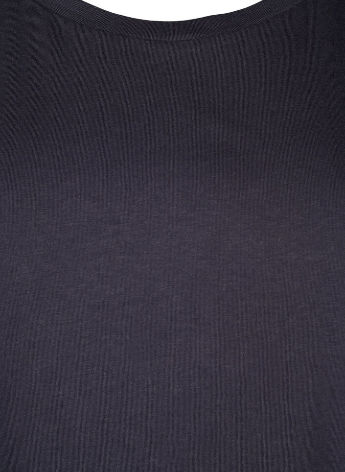 Short sleeve cotton blend T-shirt, Dark Grey, Packshot image number 2