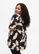 Printed tunic in viscose, Black AOP, Model image number 1