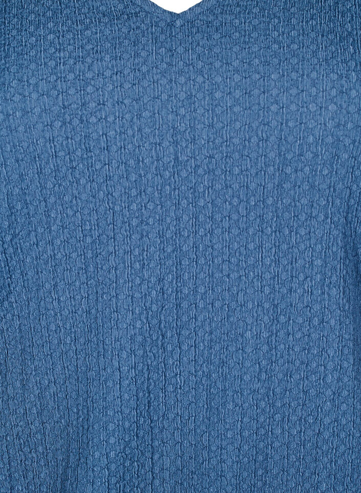 FLASH - Blouse with texture and long sleeves, Sargasso Sea, Packshot image number 2