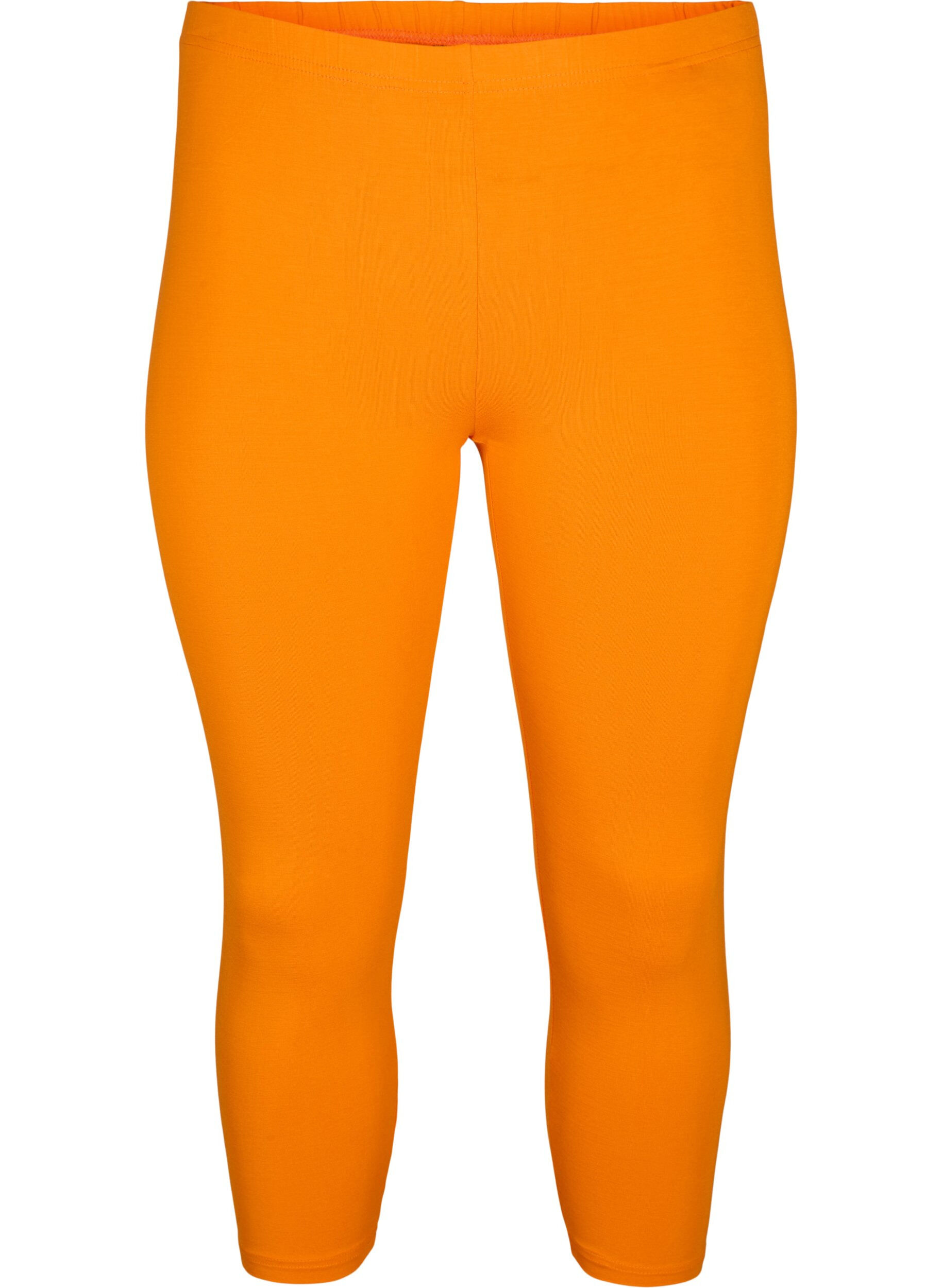 Zizzifashion Basic 3/4-length viscose leggings, Orange, Packshot image number 0