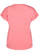Short sleeve cotton blend T-shirt, Rose, Packshot image number 1