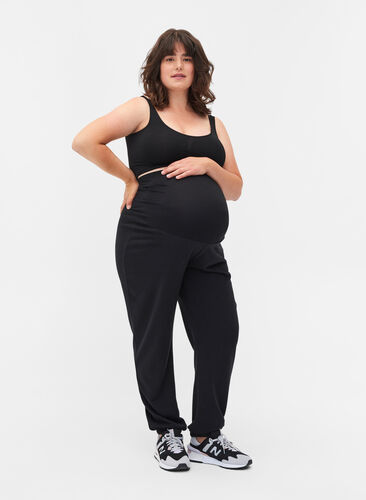 Maternity sweatpants, Black, Model image number 0