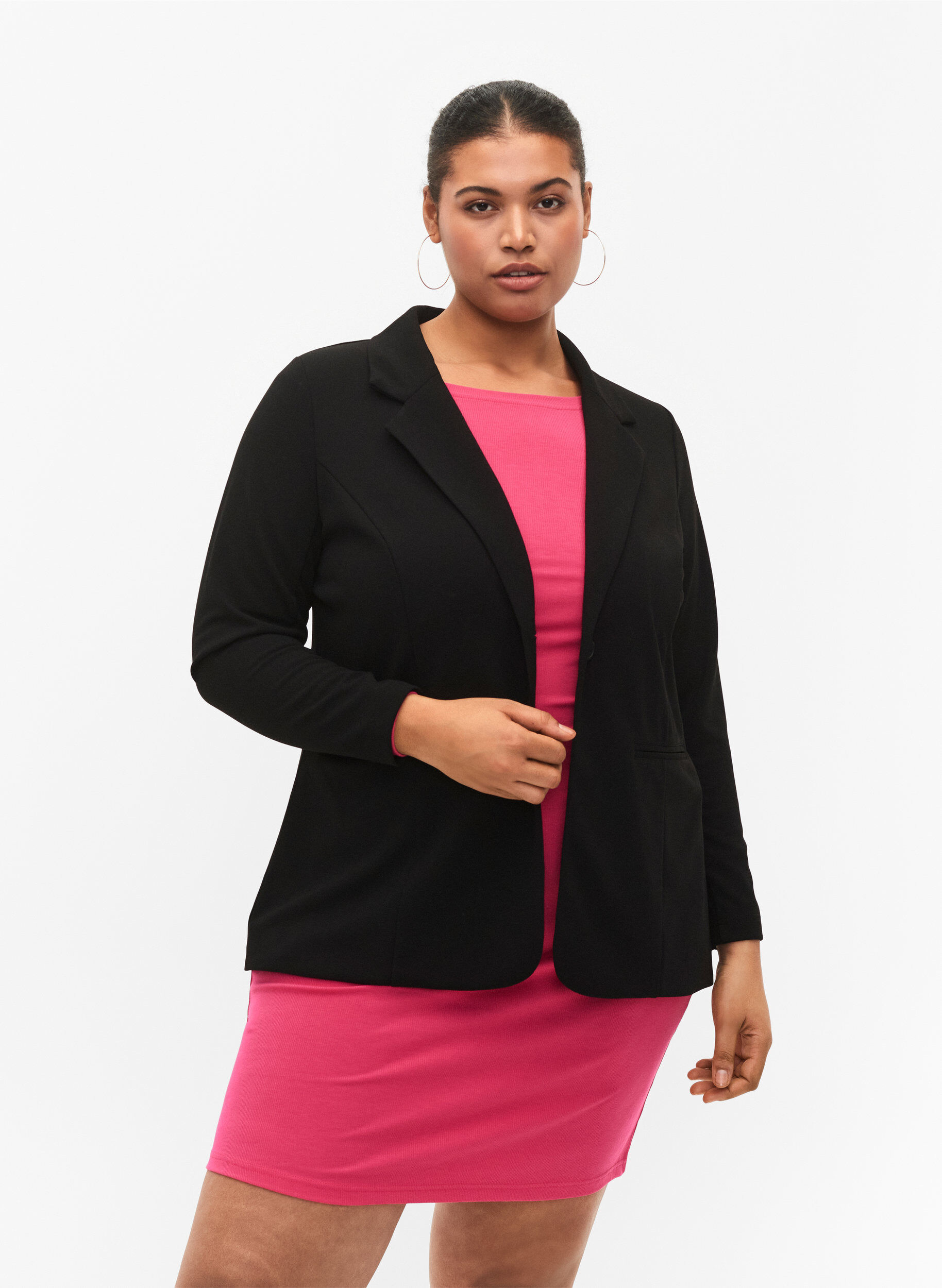 Zizzifashion Blazer with pockets, Black, Model image number 0