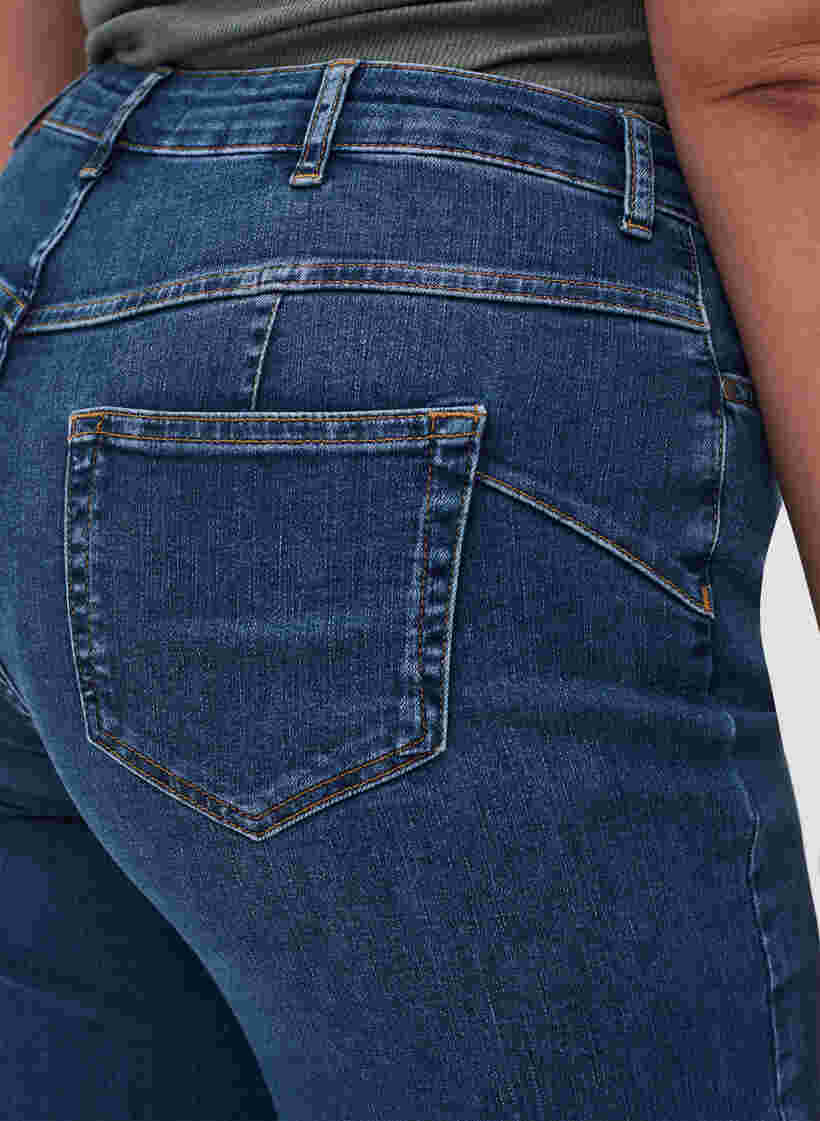 High waist Gemma jeans with push up, Blue denim, Model image number 3