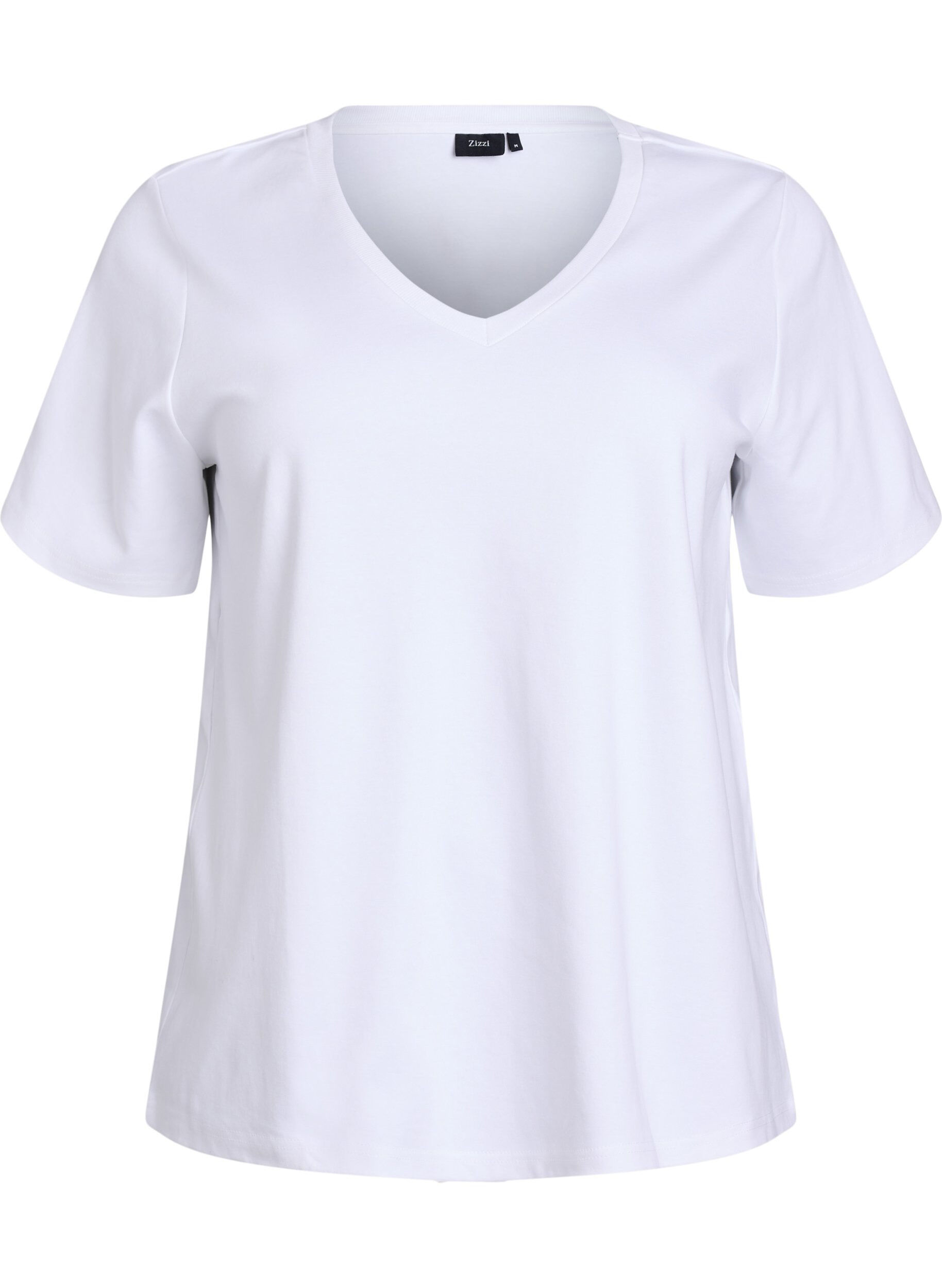 Basic V-neck T-shirt in organic cotton