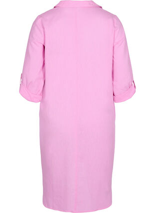 Dress with V neckline and collar, Begonia Pink, Packshot image number 1