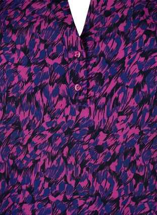 FLASH - Long sleeve blouse with print, Pink Blue AOP, Packshot image number 2