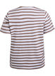 Striped T-shirt in organic cotton, Brown, Packshot image number 1