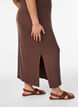 Sleeveless ribbed dress in viscose, Brown, Model image number 2