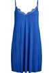 Viscose nightgown with lace trim, Blue, Packshot image number 0