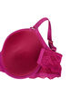 Moulded bra with lace, Red, Packshot image number 3
