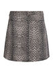 Short denim skirt with leopard print and an A-line shape, Leopard, Packshot image number 1