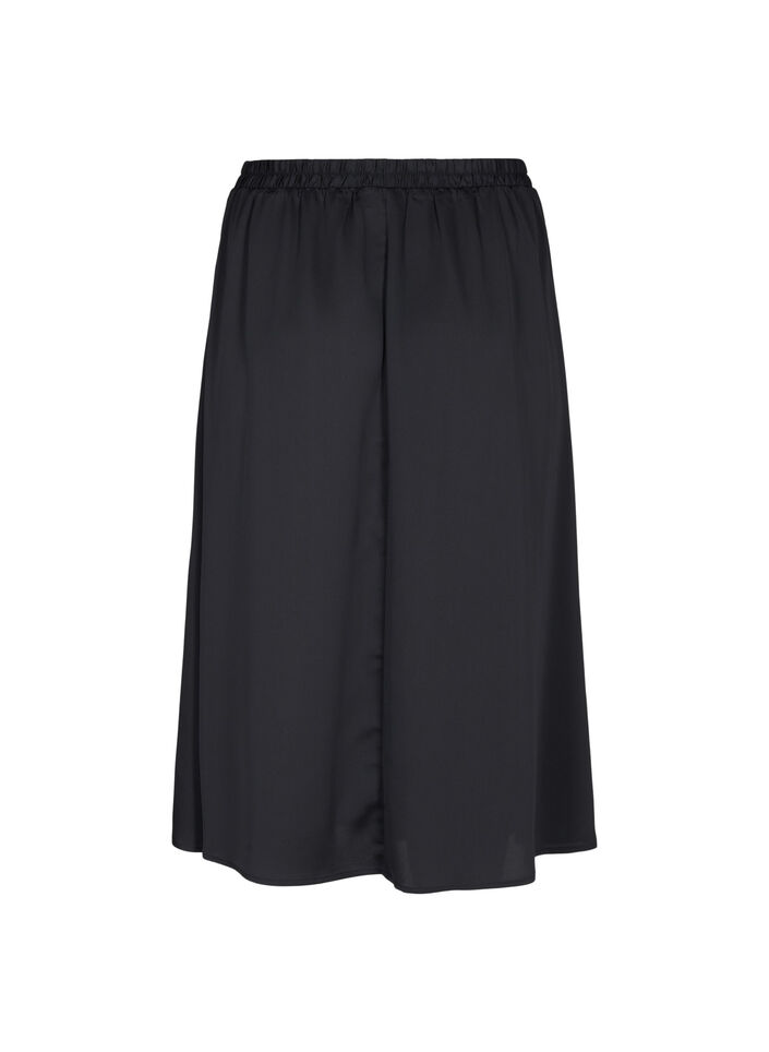 	 Loose-fitting midi skirt, Black, Packshot image number 1