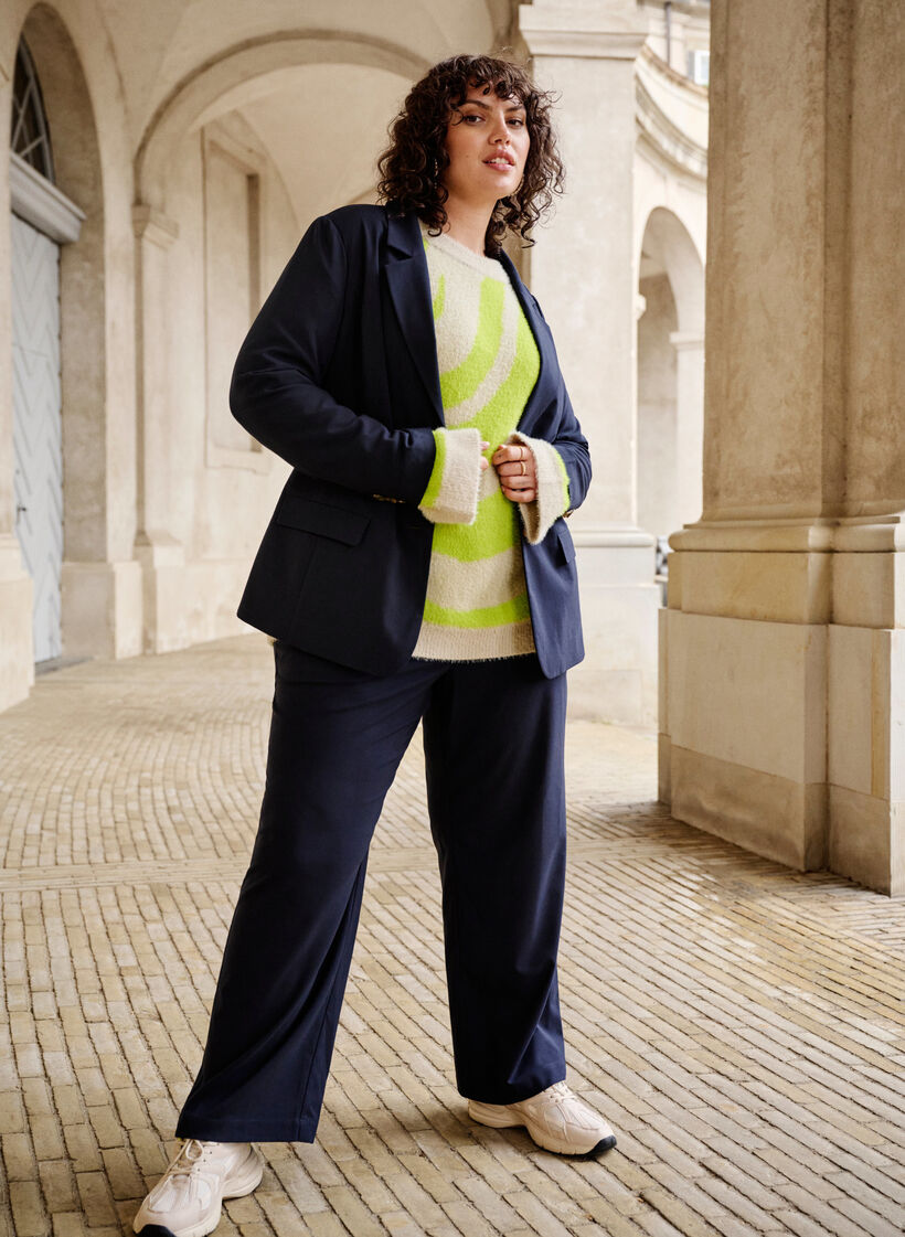 Classic pants with straight fit, Night Sky, Image image number 0