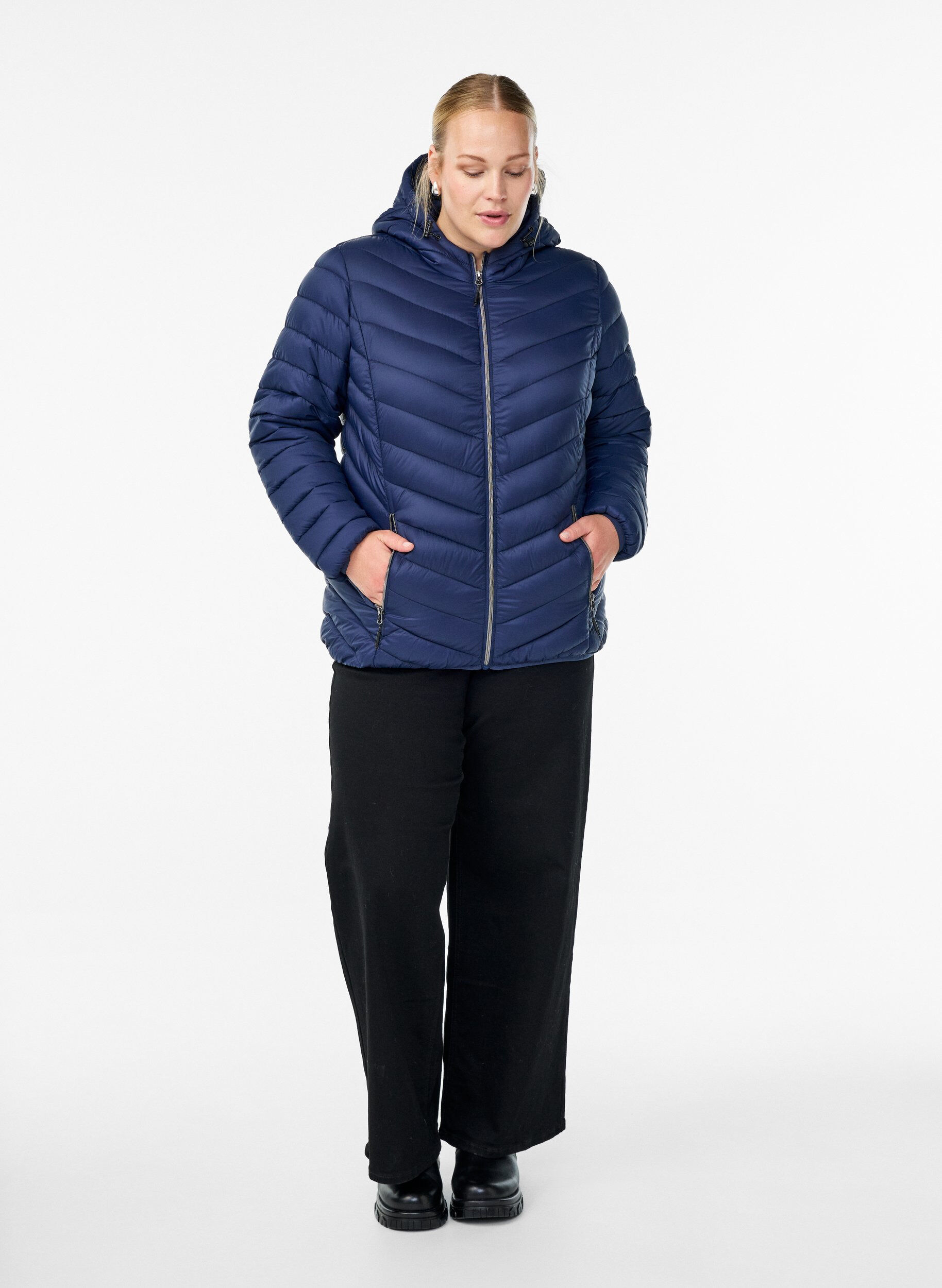 ZizzifashionLightweight jacket with hood, Blue, Model image number 1