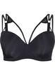 Moulded bra with string details, Black, Packshot image number 0