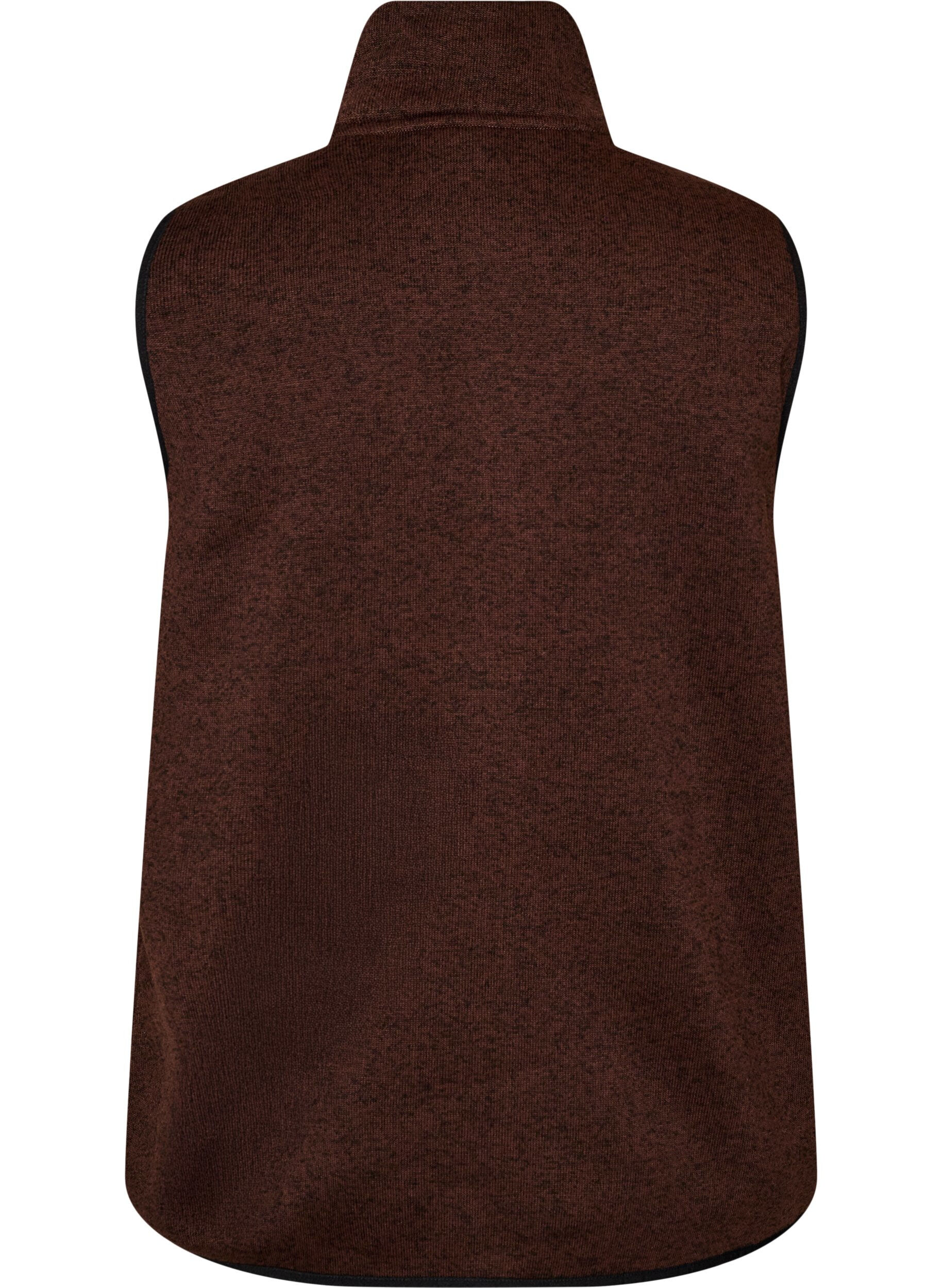 ZizzifashionVest with high neck and zipper, Brown, Packshot image number 1