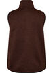 Vest with high neck and zipper, Brown, Packshot image number 1