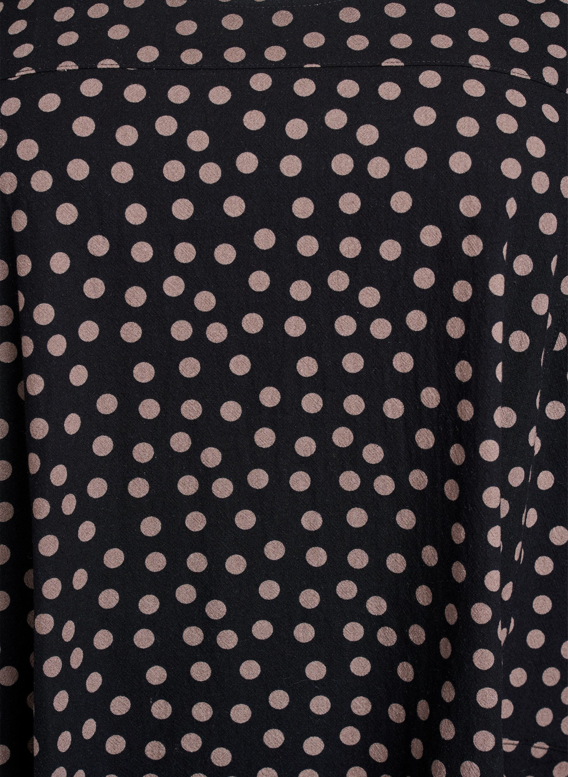 Zizzifashion Short-sleeved cotton dress with print, Brown, Packshot image number 2