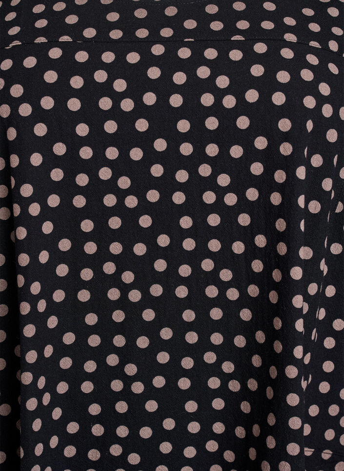 Short-sleeved cotton dress with print, Brown, Packshot image number 2