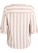 Cotton shirt blouse with V-neck, Beige, Packshot image number 1
