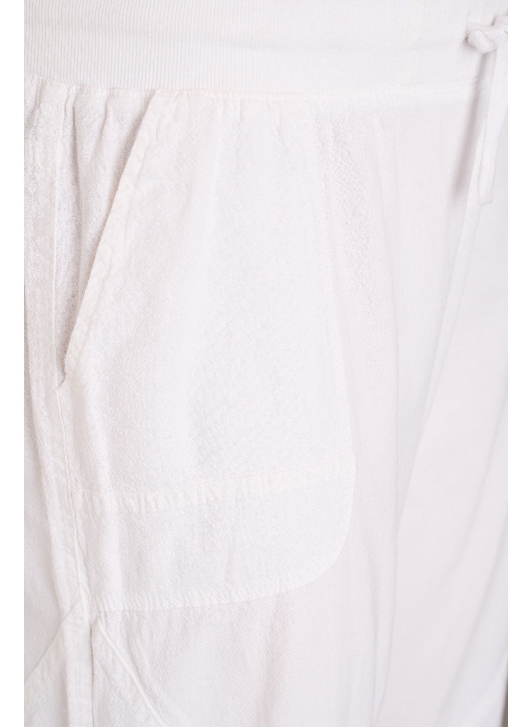 ZizzifashionCotton Capri trousers , White, Packshot image number 2