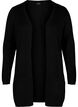 Long knitted cardigan in a viscose blend, Black, Packshot image number 0