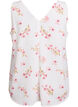 Printed top with v-neck, White, Packshot image number 1