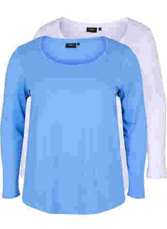 Basic cotton blouse 2-pack