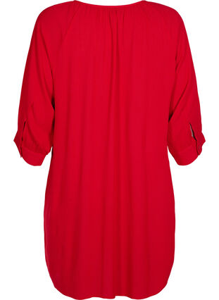 Viscose tunic with 3/4 sleeves, Barbados Cherry, Packshot image number 1