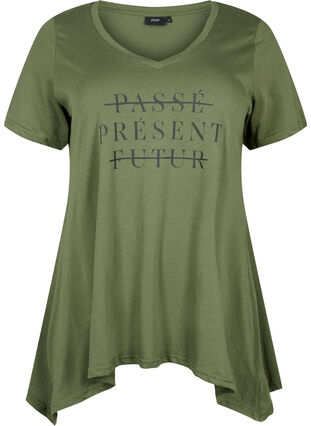 Cotton t-shirt with short sleeves, Thyme PRESENT, Packshot image number 0