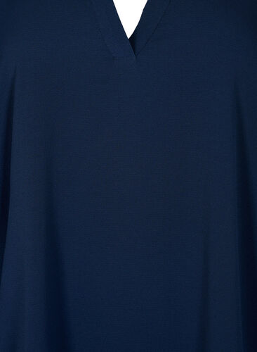 Long-sleeved blouse with lace detail , Navy Blazer, Packshot image number 2