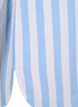 Long shirt in linen and cotton, Blue White Stripe, Packshot image number 3