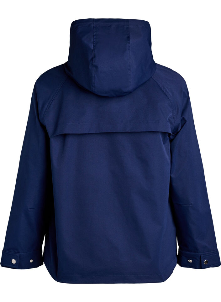 Short spring jacket with detachable hood, Blue, Packshot image number 1