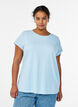 Short-sleeved cotton blend t-shirt, Light Blue, Model image number 0