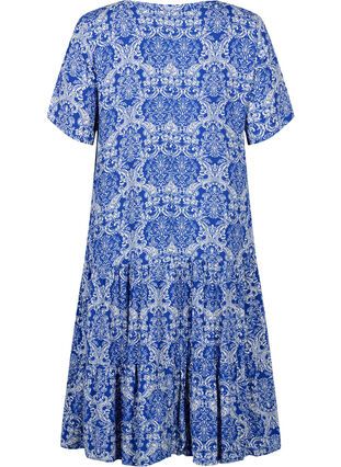 Short sleeve viscose dress with print, S. the web Oriental, Packshot image number 1