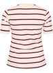 Rib T-shirt with stripes and button detail, Purple, Packshot image number 1