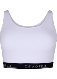 Cotton bra with adjustable straps, B. White/Upper Font, Packshot