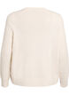 Cable knit cardigan with golden buttons, Vanilla, Packshot image number 1