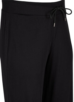 Loose trousers in a cotton blend, Black, Packshot image number 2