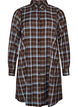 Knee-length shirt dress with a checked pattern, Brown, Packshot image number 0