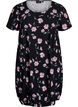 Short-sleeved, printed cotton dress, Black, Packshot image number 0