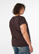 T-shirt with decorative front print, Brown, Model image number 2