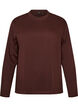 Basic t-shirt with long sleeves, Brown, Packshot image number 0